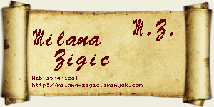 Milana Žigić vizit kartica